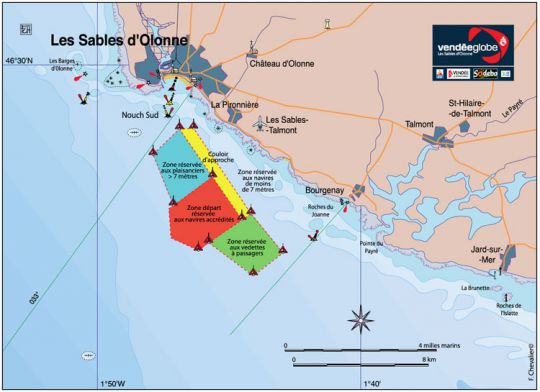 Zone de départ du Vendée Globe 2016