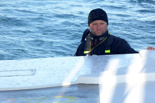 Arnaud Boissières au départ du Vendée Globe 2016