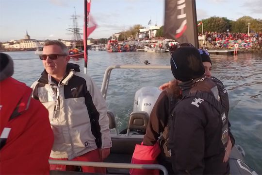 Arnaud Boissières au départ du Vendée Globe 2016