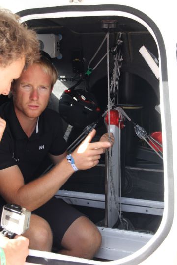 Quentin Vlamynck au départ de la Mini-Transat