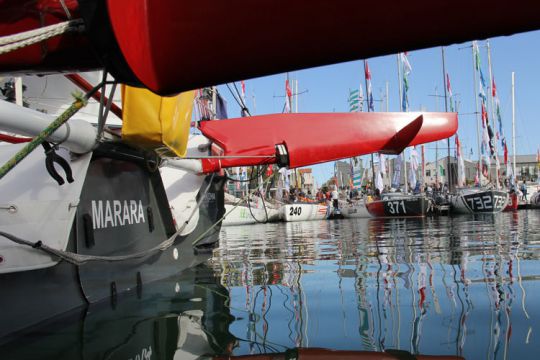 Quentin Vlamynck au départ de la Mini-Transat