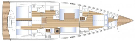 Plan des aménagements du Solaris 55