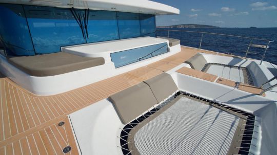 Le mini trampoline du Silent Yachts