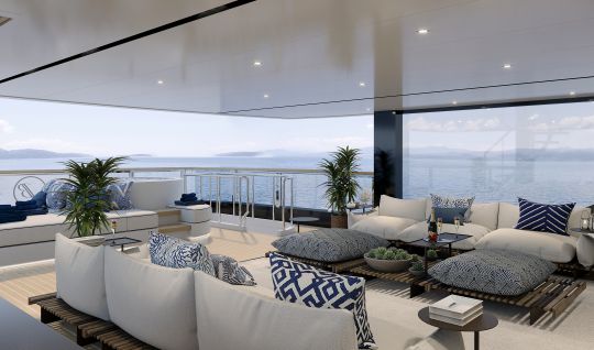 Le salon extérieur du Bridgedeck