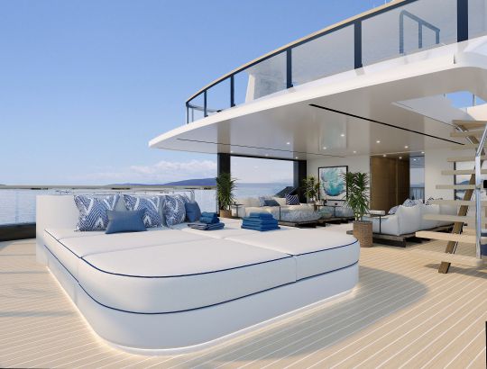 Le bain de soleil du Bridgedeck