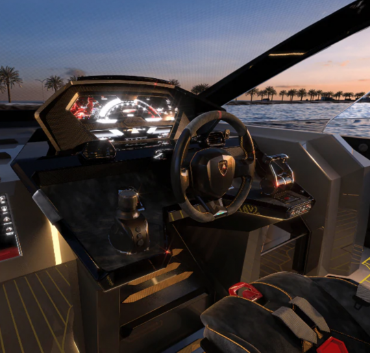 Le tableau de bord du Tecnomar Lamborghini 63