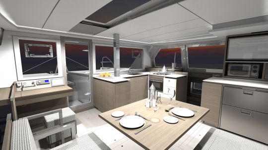 Cuisine installée à l'avant