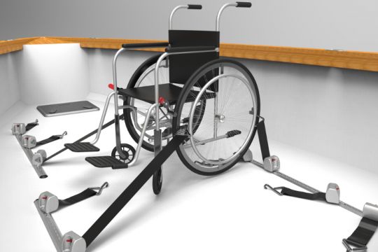Fixation des fauteuils PMR sur l'Estran 650