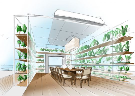 Un salon au vert