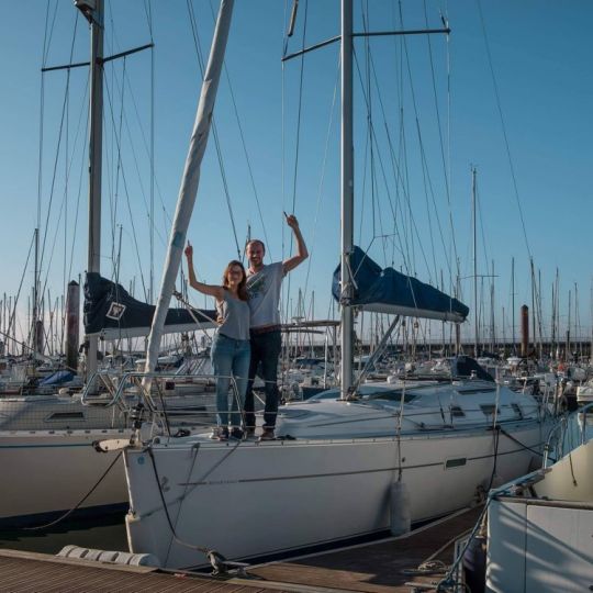 Gaëlle et Jérémy le jour de l'achat de Kerguelen