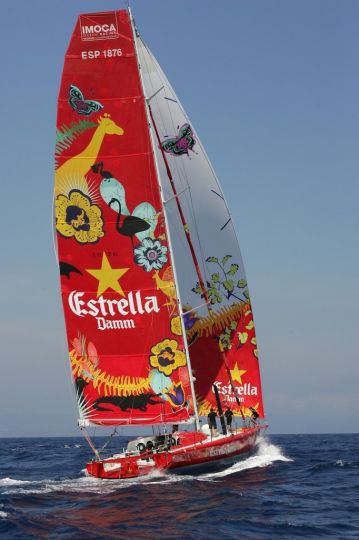 Estrella Damm au départ de la Barcelona World Race 2008