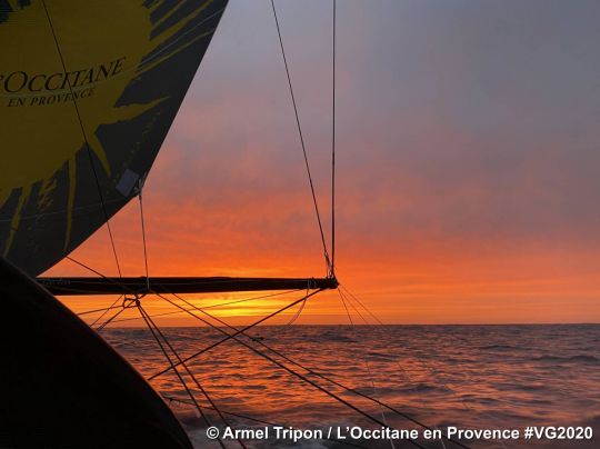 Coucher de soleil pour Armel Tripon