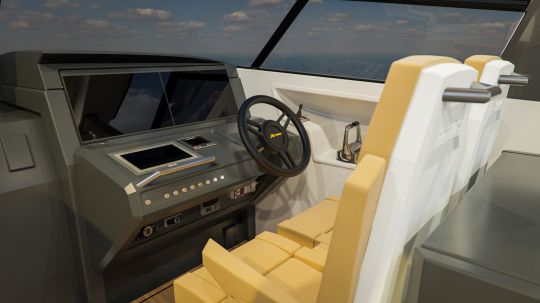 Un poste de pilotage avec deux écrans de 16 pouces