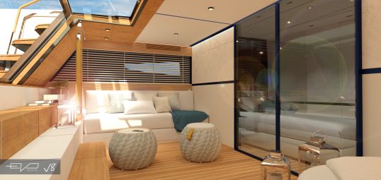 La terrasse privée de la cabine propriétaire
