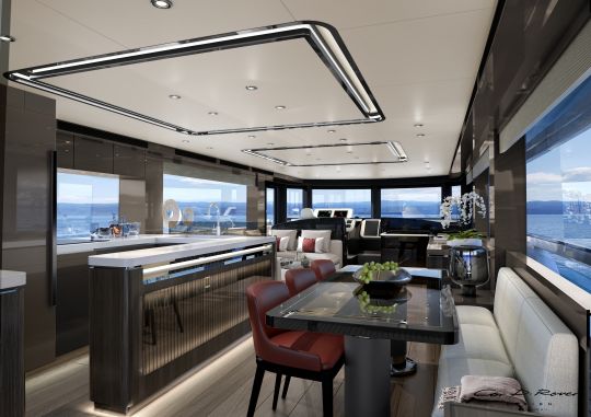 Le pont principal avec sa cuisine sur l'arrière