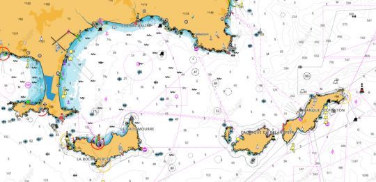 Carte marine des iles d'Or