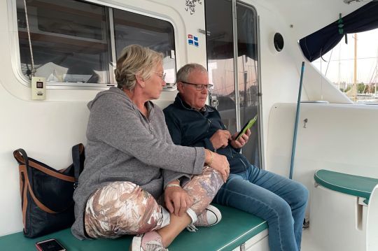 Les anciens propriétaires du catamaran MisSTER