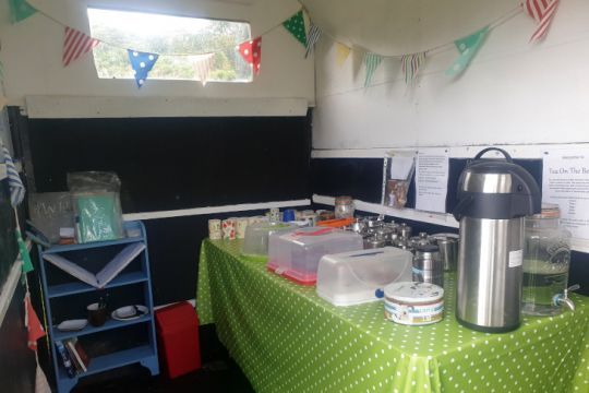 Tea on the beach, Lussa Bay, île de Jura, Ecosse