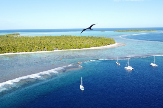  La zone de mouillage au sud du motu Rimatu'u