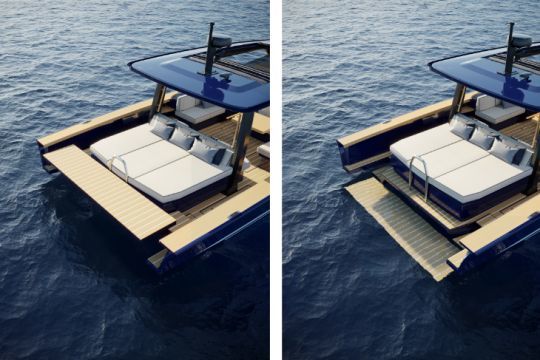 Une plage de bain mobile