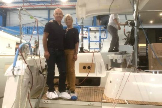 Visite du chantier de construction du Lagoon 42 ©Va'a l'odyssée