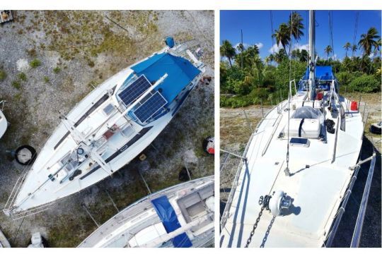 Le voilier presque prêt à reprendre la mer ©Julie Leveugle