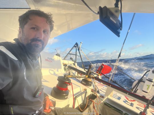 Yoann Richomme sur la Route du Rhum 2022 © Pilpré Arnaud / RDR2022