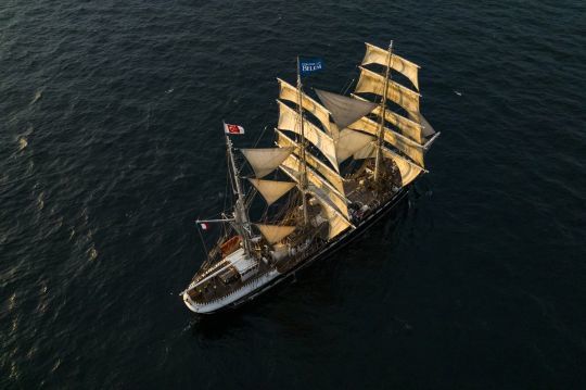 Le Belem en navigation © Pierre Bouras - Fondation Belem