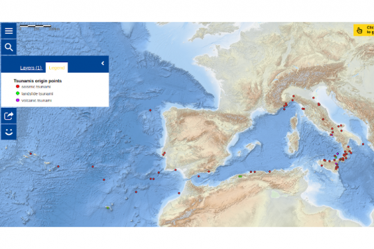 Une carte sur les tsunamis