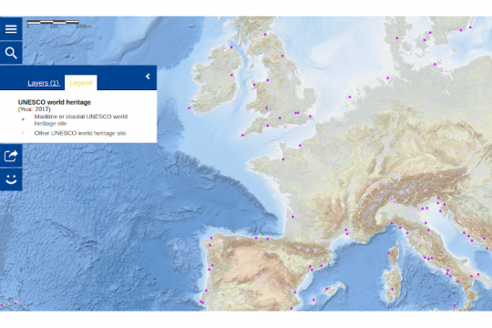 Une carte sur les sites classés de l'Unesco