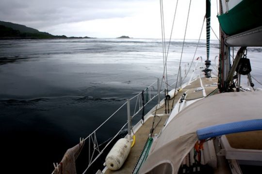 Passage du Corryvreckan en voilier