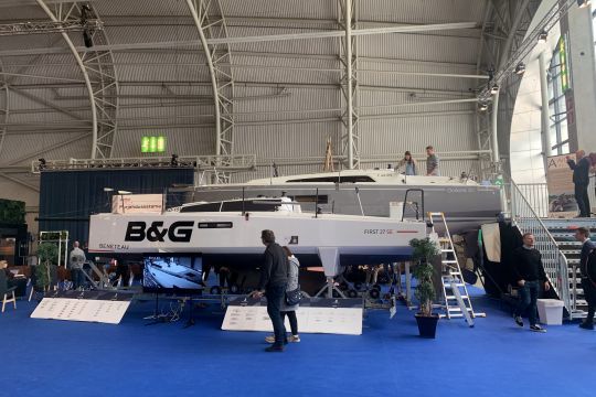 Seulement 4 voiliers présentés au salon : le Beneteau Oceanis 30.1, le Beneteau First 27, le Beneteau First 14 et le Dehler 38 SQ