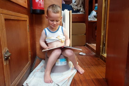 L'apprentissage de la propreté à bord