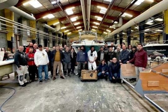 L'équipe du chantier de l'Herbaudière