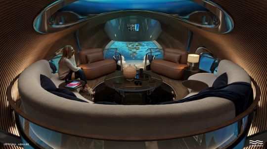 Un grand salon d'observation en mezzanine