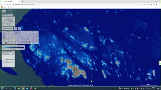 Recouvrement progressif de l'estran des iles Chausey par une marée de 100. 4/4