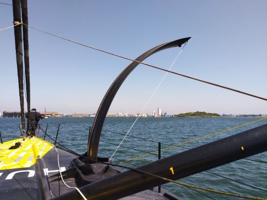 Les foils en C en position remontée