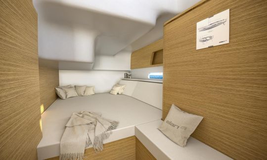 Une des cabines double invités sur l'arrière