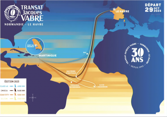 Les 4 parcours de la Transat Jacques Vabre