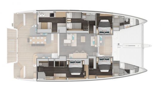 Plan d'aménagement de la version 4 cabines