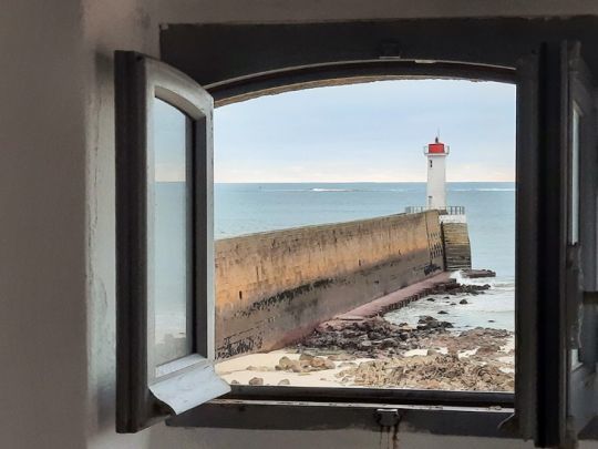 Vue vers l'extérieur depuis le 2 étage © Michel Van Praët