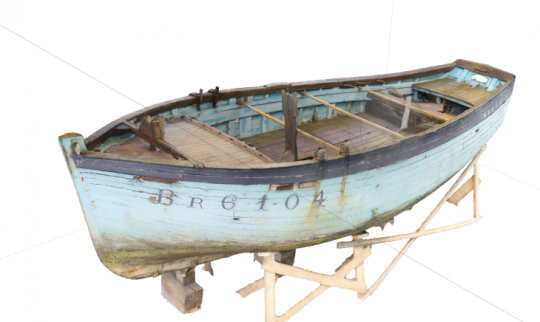 Rendu 3D de la Mouette obtenu suite au traitement des données par relevé photogrammétrique © Scanmar