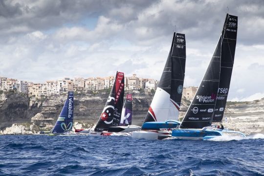Une partie de la flotte des Ocean Fifty © Vincent Olivaud