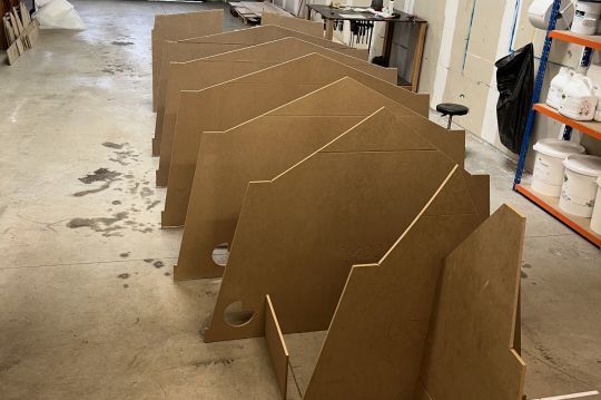 Le mannequin mis en place en moins d'une demi-journée