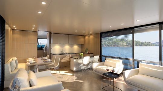 Un intérieur très lumineux et luxueux