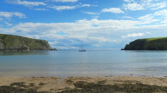 Mouillage paradisiaque et baignade obligatoire, Ã Silver Sand Bay
