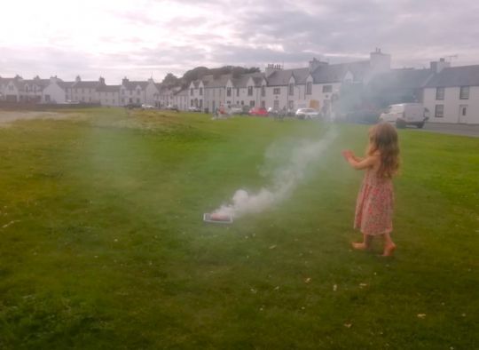 Barbecue improvisé, village de Port Ellen