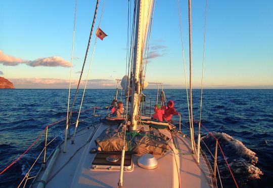 Première navigation à quatre entre Gran Canaria et La Gomera