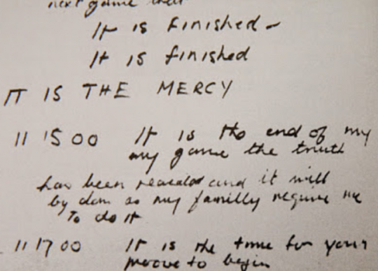Dernière entrée du journal de Donald Crowhurst