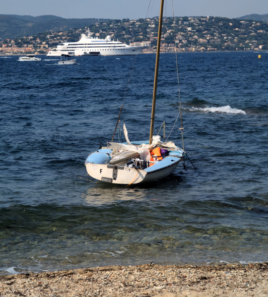 Au mouillage prés de St Tropez.